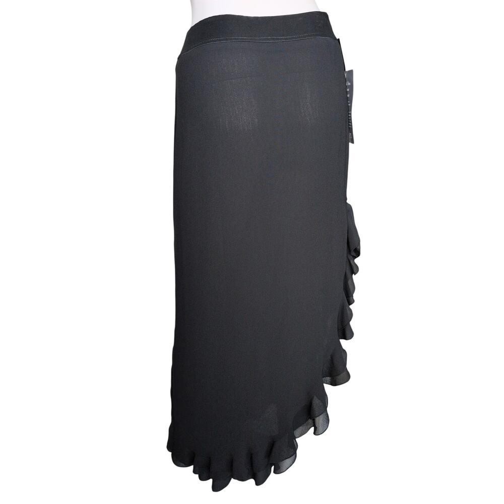 Chiffon Asymmetric Skirt 4 Ruffle Midi Witchy Whimsigoth Fairy Grunge Y2K‎ Party
